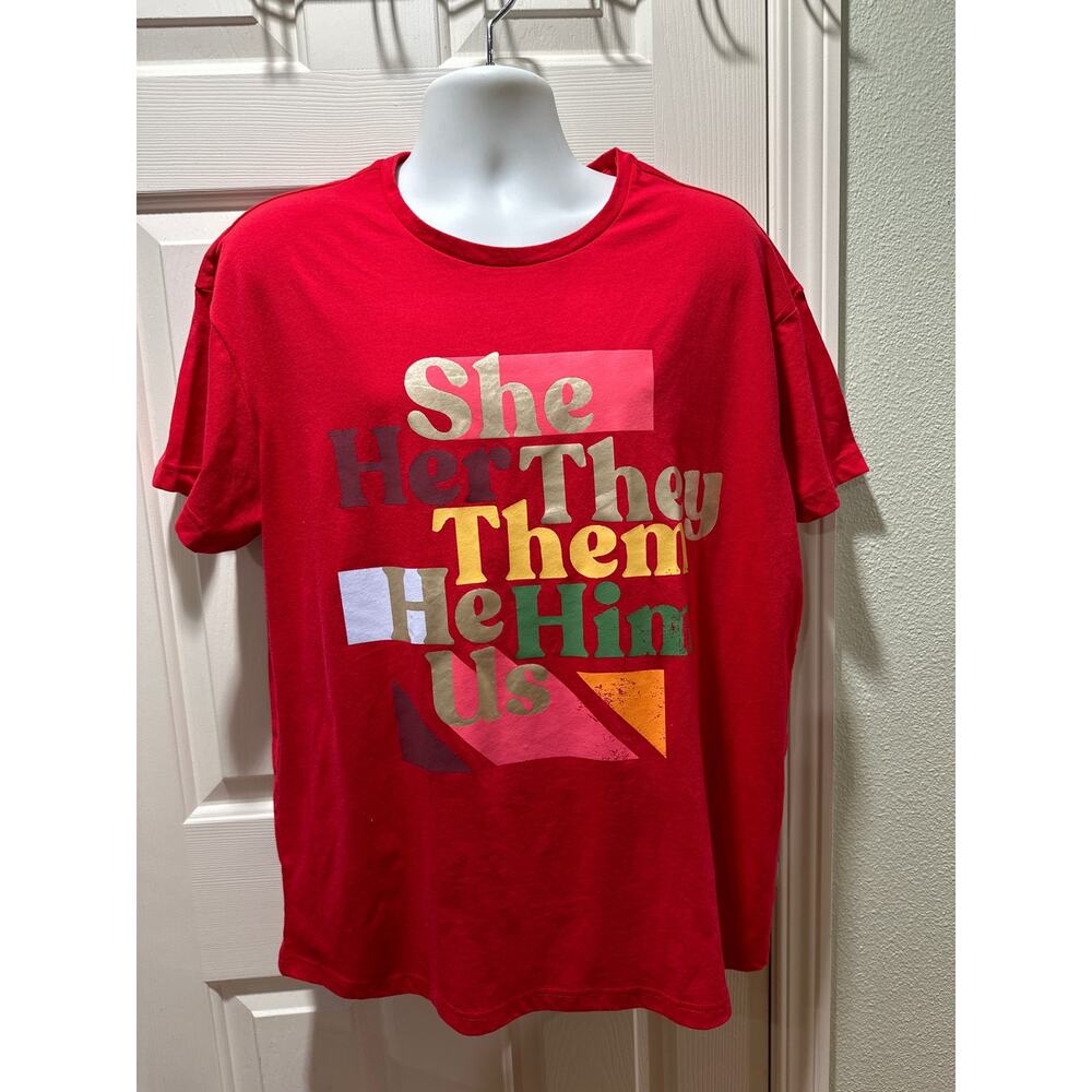 Target TakePride Pronouns tee large